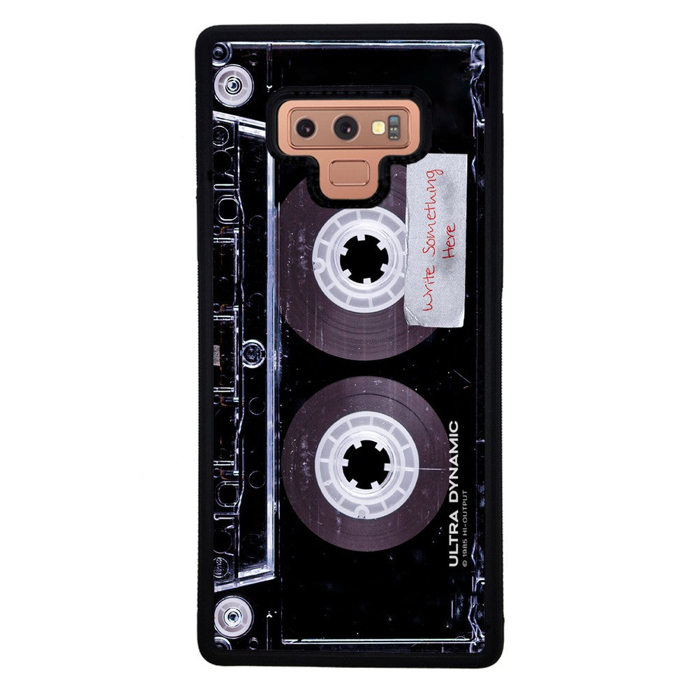 Clear Black Retro Cassette Tape Personalized Samsung Phone Case