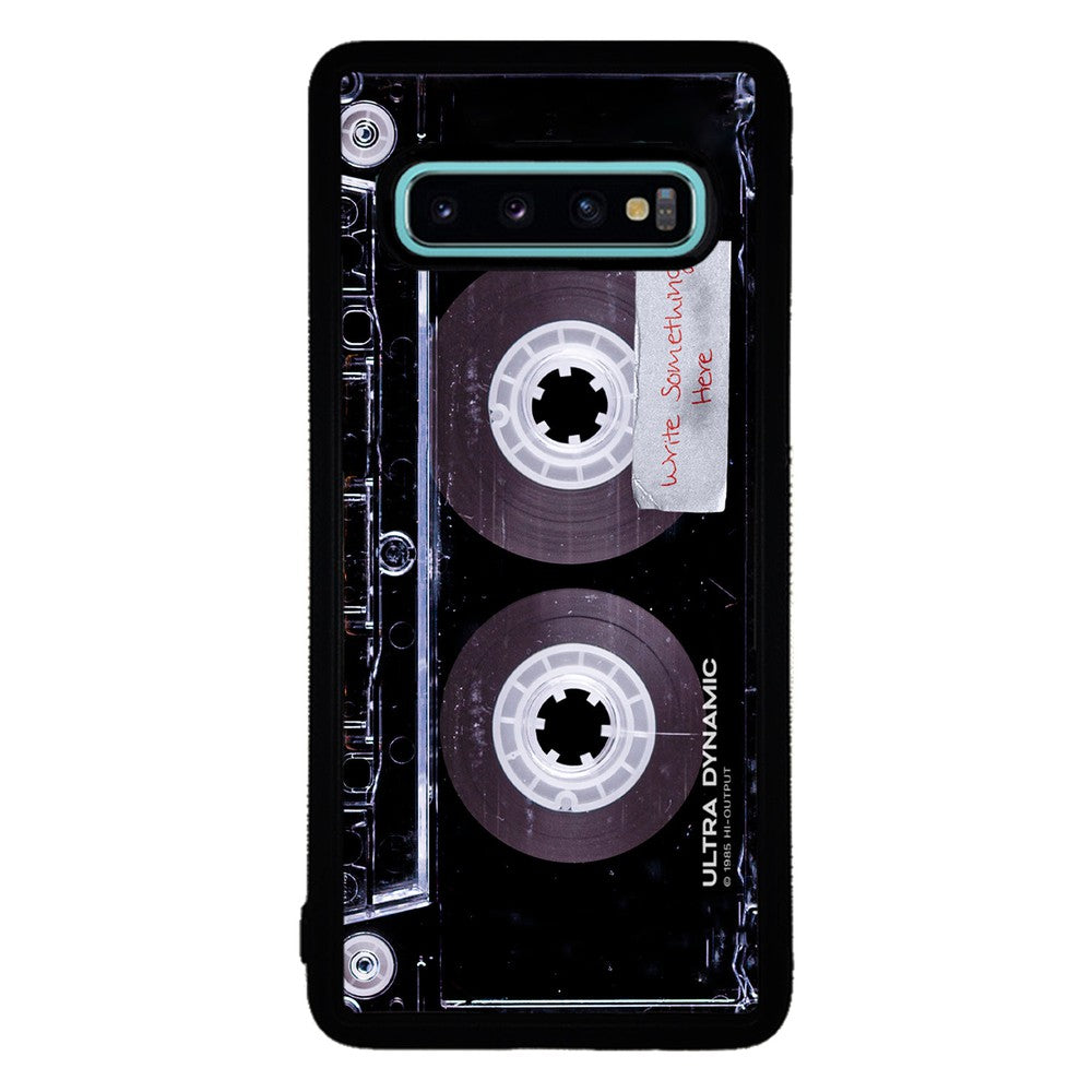 Clear Black Retro Cassette Tape Personalized Samsung Phone Case