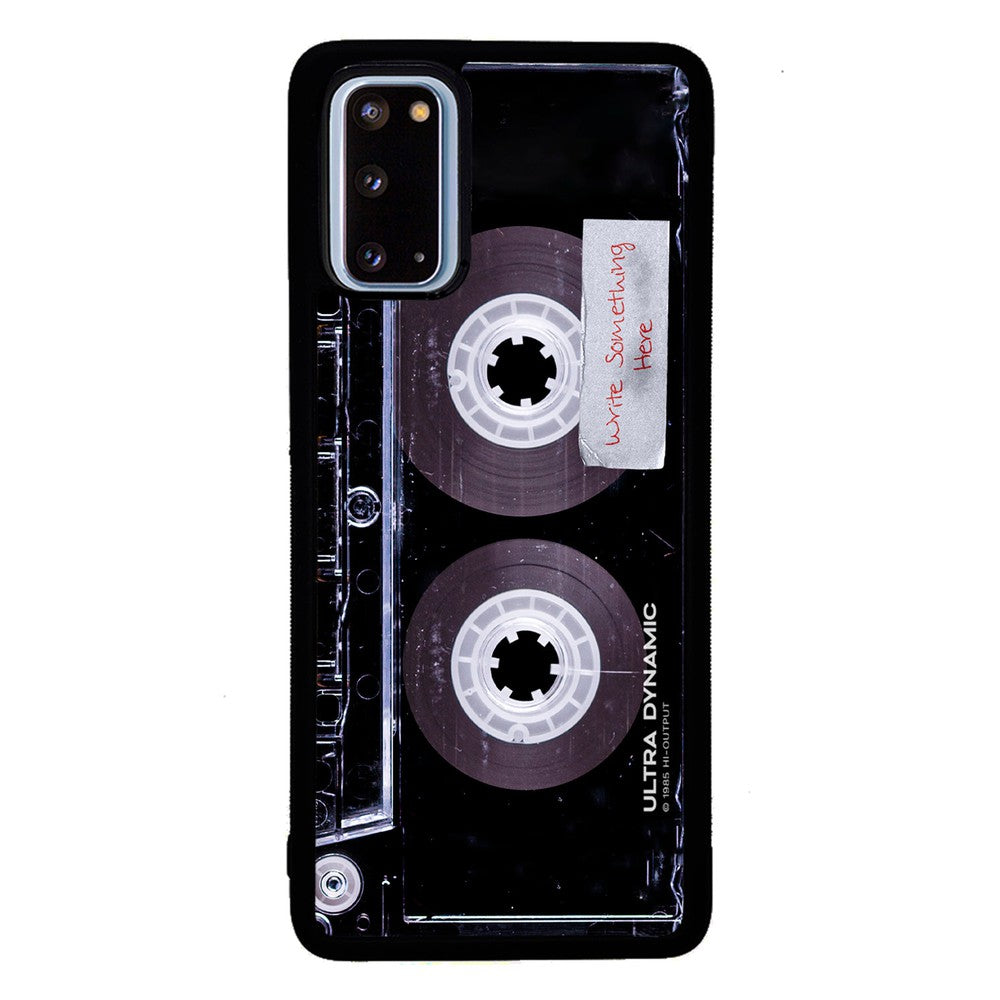 Clear Black Retro Cassette Tape Personalized Samsung Phone Case