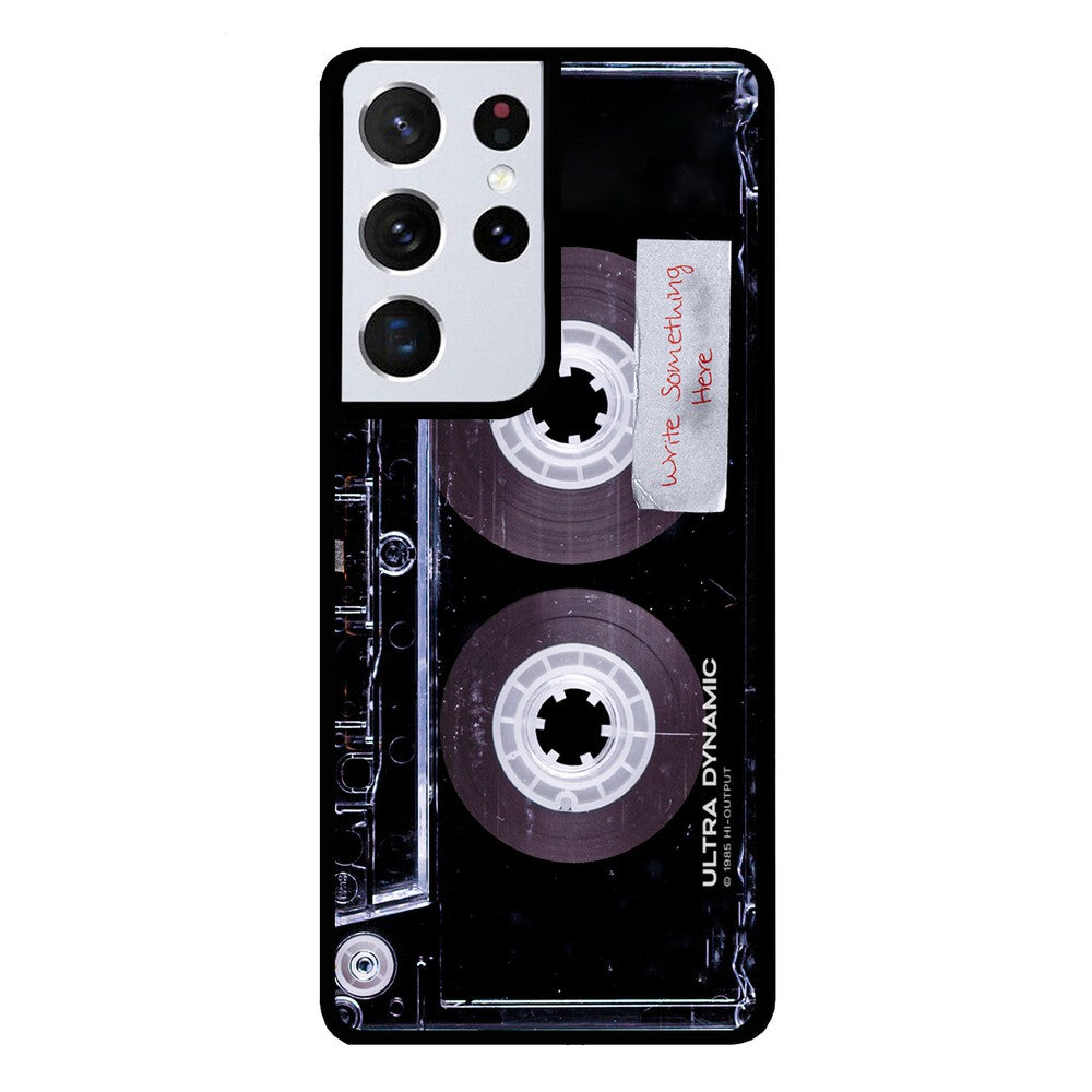 Clear Black Retro Cassette Tape Personalized Samsung Phone Case