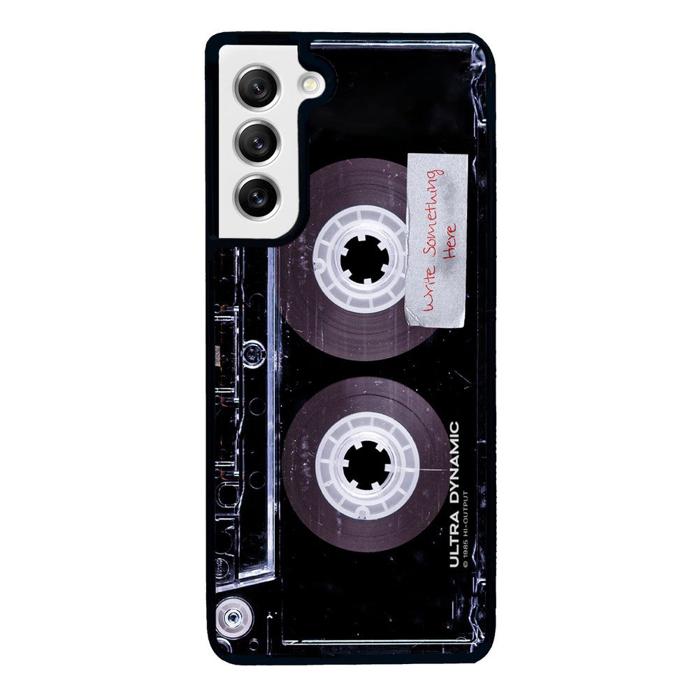 Clear Black Retro Cassette Tape Personalized Samsung Phone Case