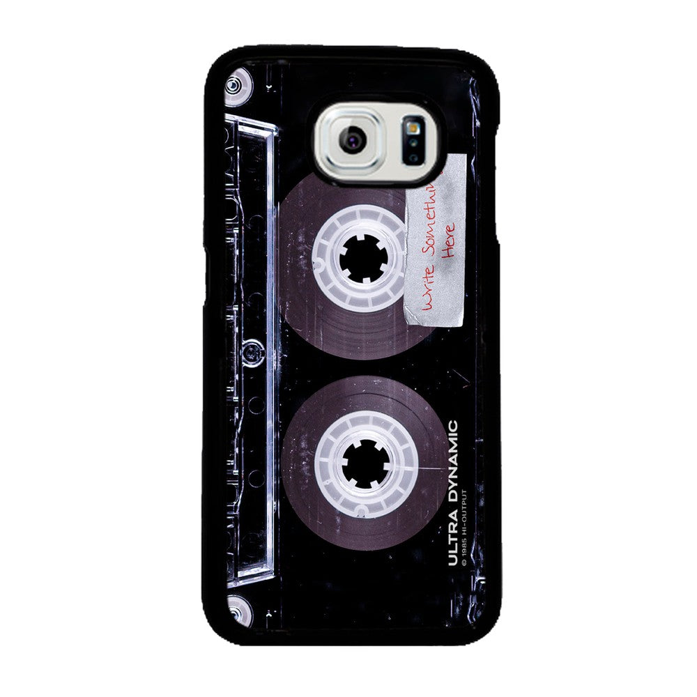 Clear Black Retro Cassette Tape Personalized Samsung Phone Case