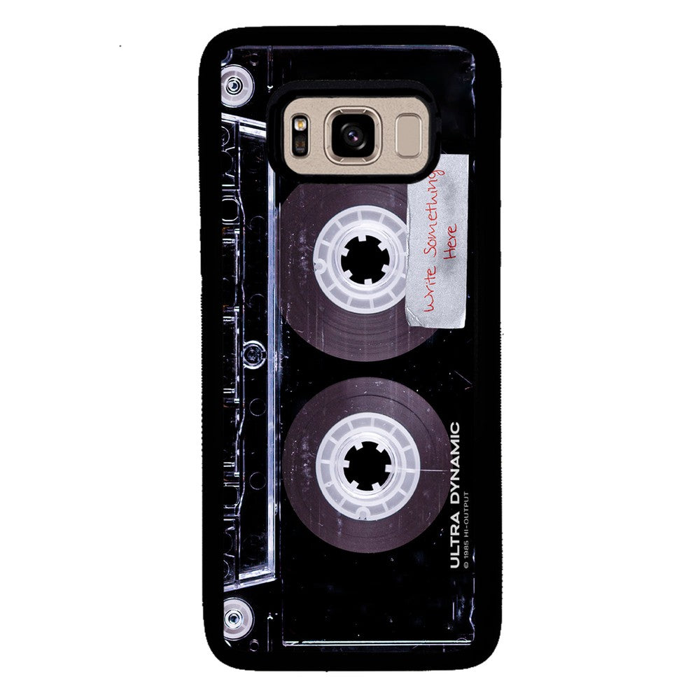 Clear Black Retro Cassette Tape Personalized Samsung Phone Case