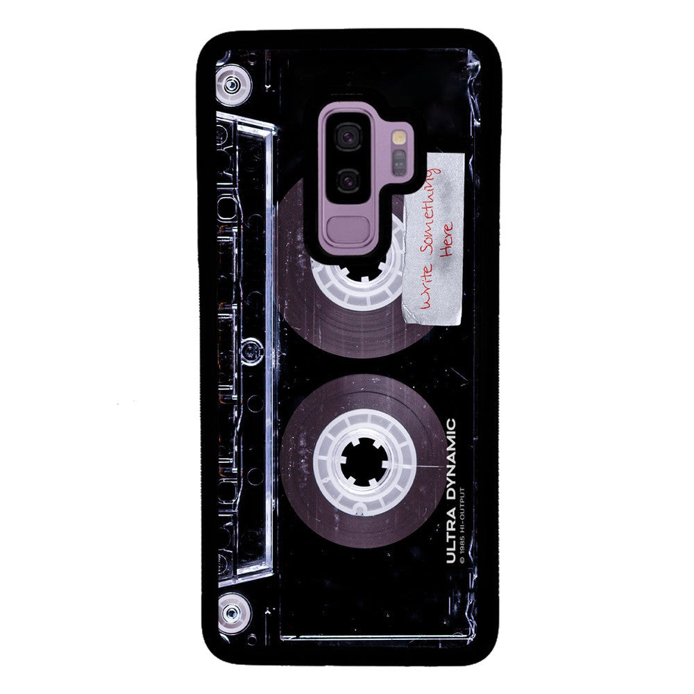 Clear Black Retro Cassette Tape Personalized Samsung Phone Case