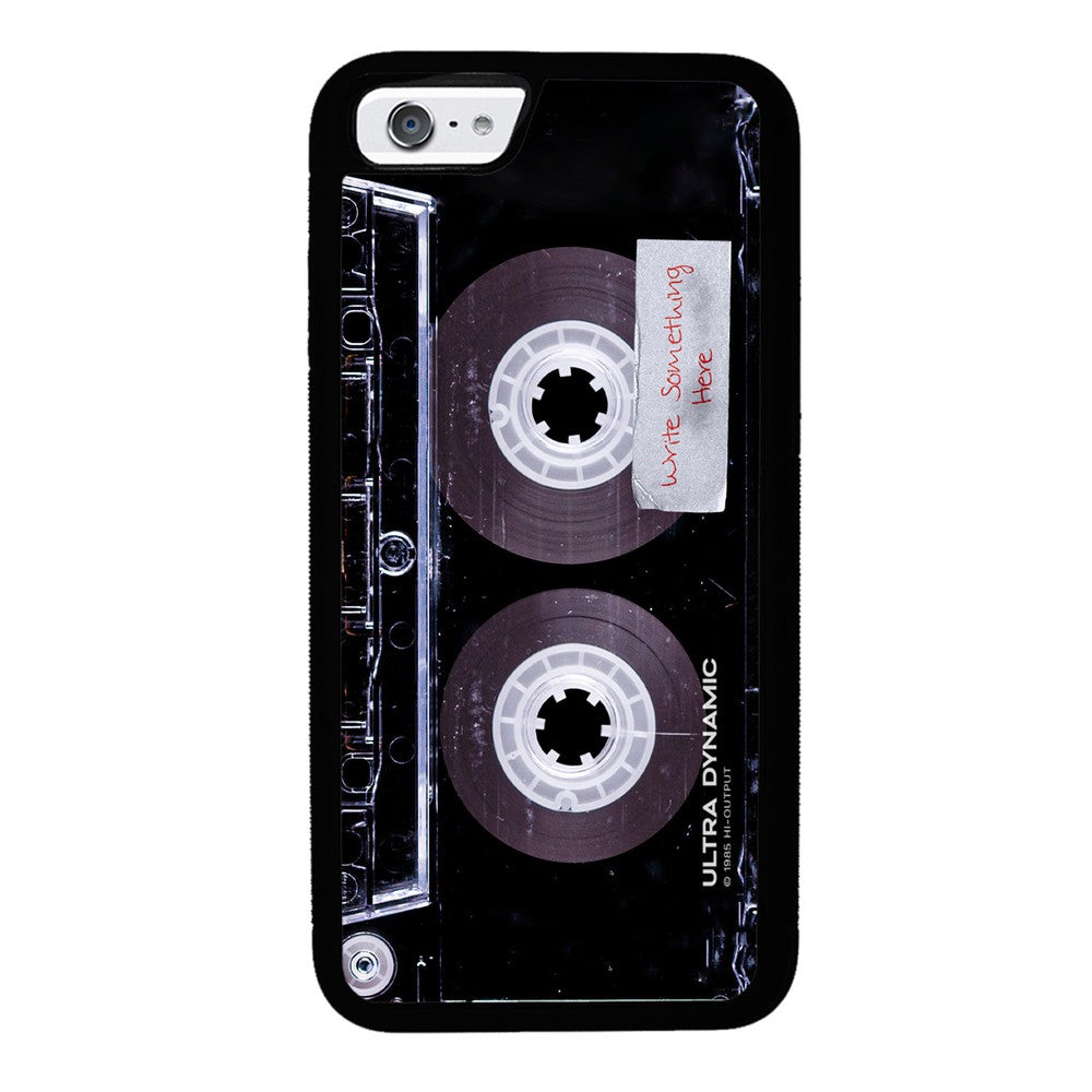 Clear Black Retro Cassette Tape Personalized Apple iPhone Case