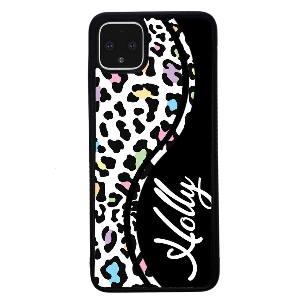 Colorful Cheetah Curvy Personalized Google Phone Case