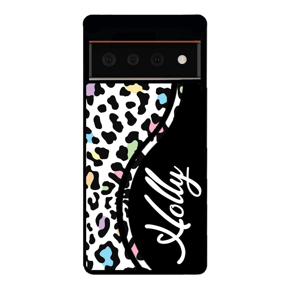 Colorful Cheetah Curvy Personalized Google Phone Case