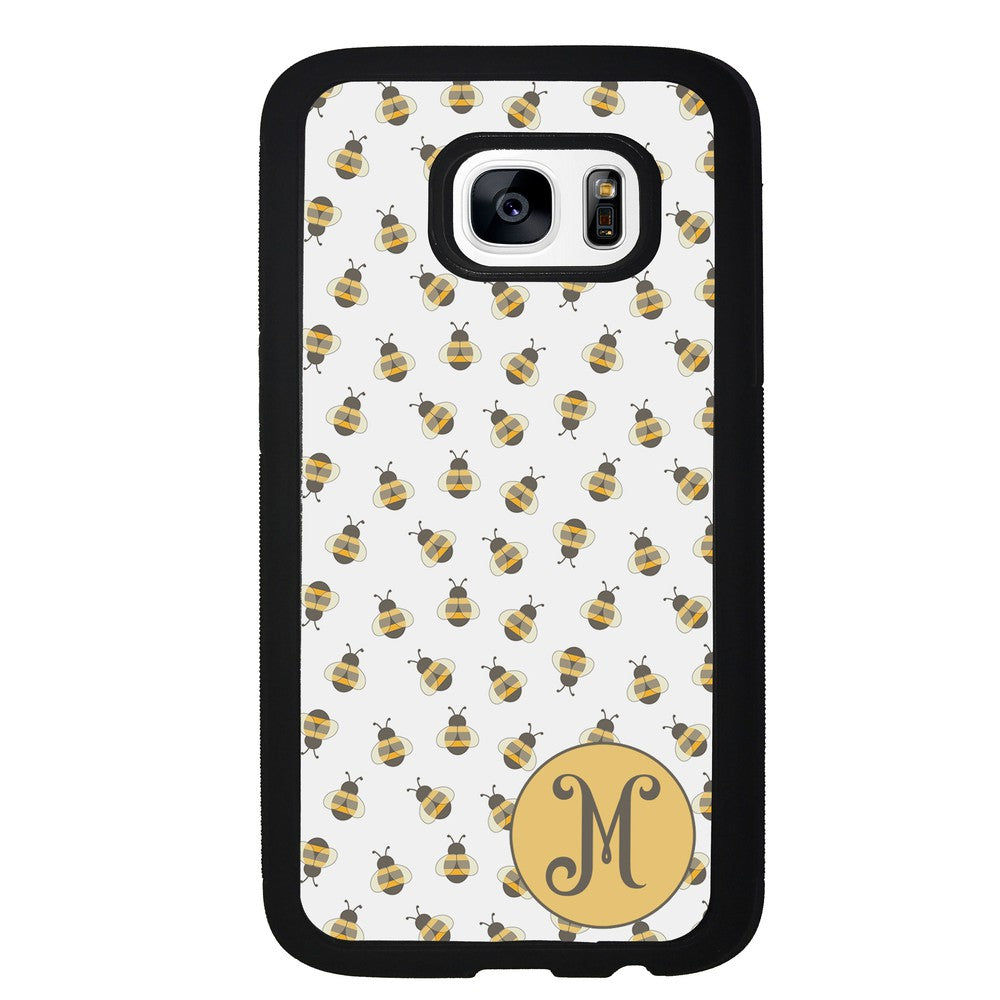 Cute Little Honey Bees Initial Samsung Phone Case