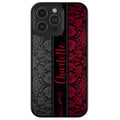 Red and Black Damask Personalized Apple iPhone Case