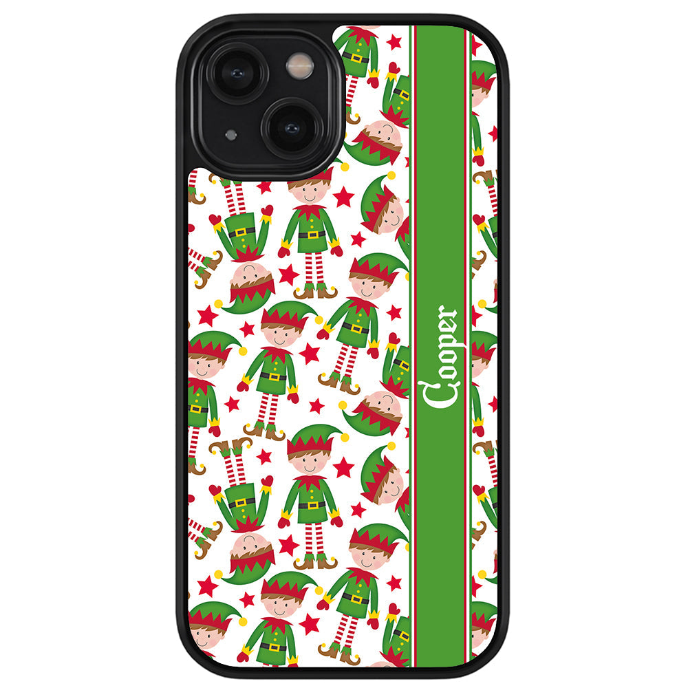 Funny Elf Christmas Workers Personalized Apple iPhone Case