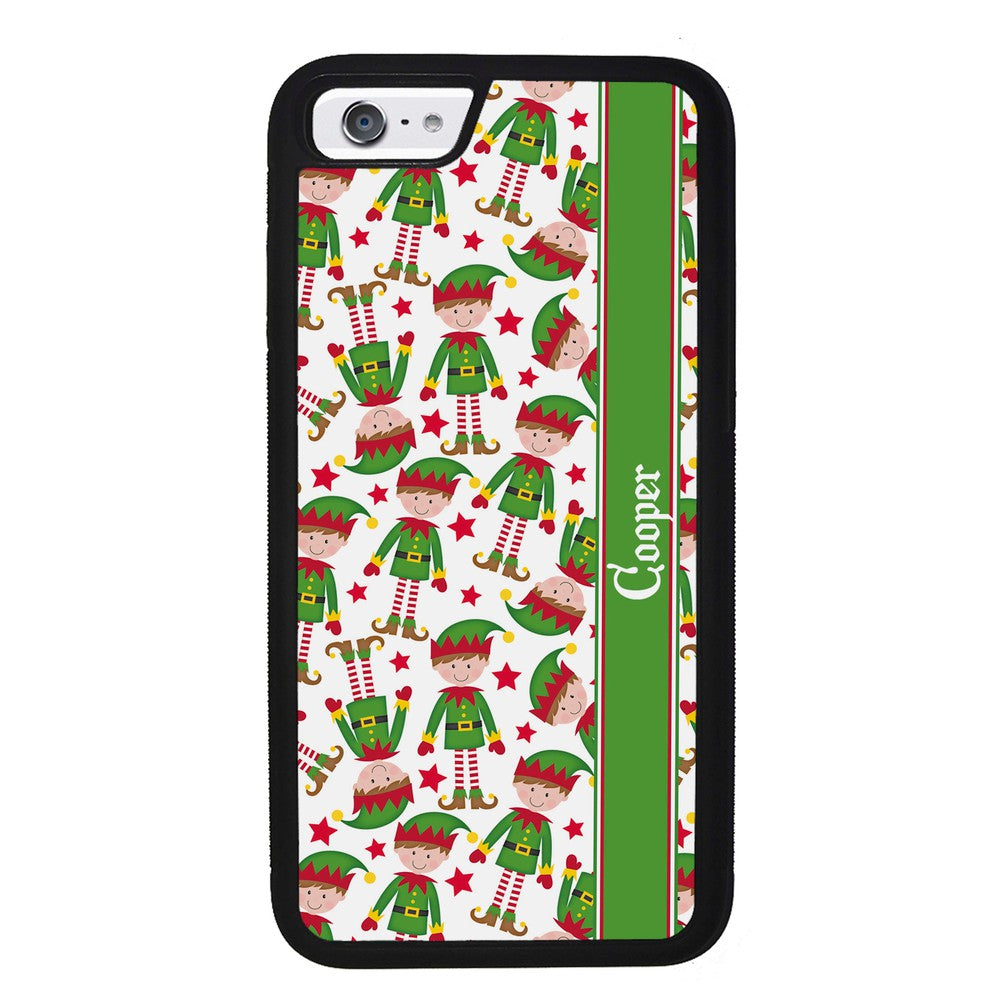 Funny Elf Christmas Workers Personalized Apple iPhone Case