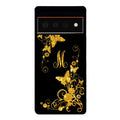 Golden Butterfly Vines Initial Google Phone Case