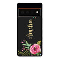 Vintage Flowers Golden Personalization Google Phone Case