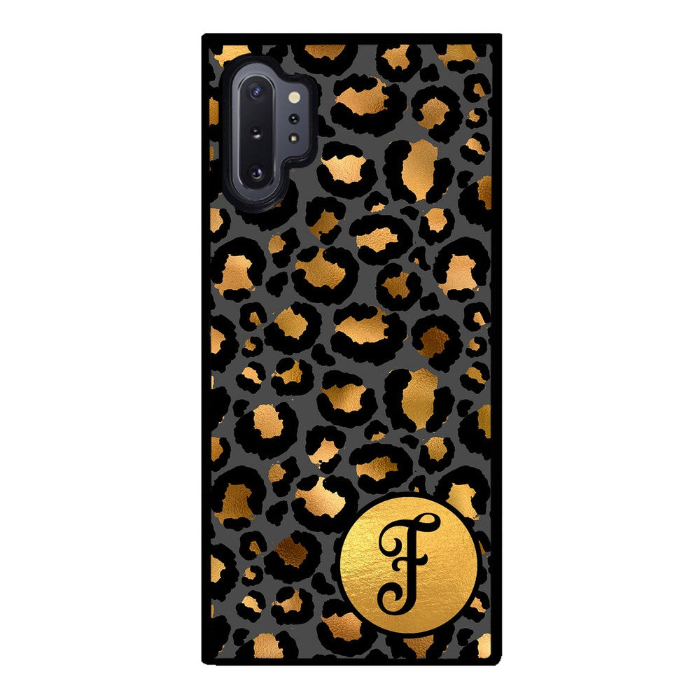 Gold Foil Leopard Skin Personalized Samsung Phone Case