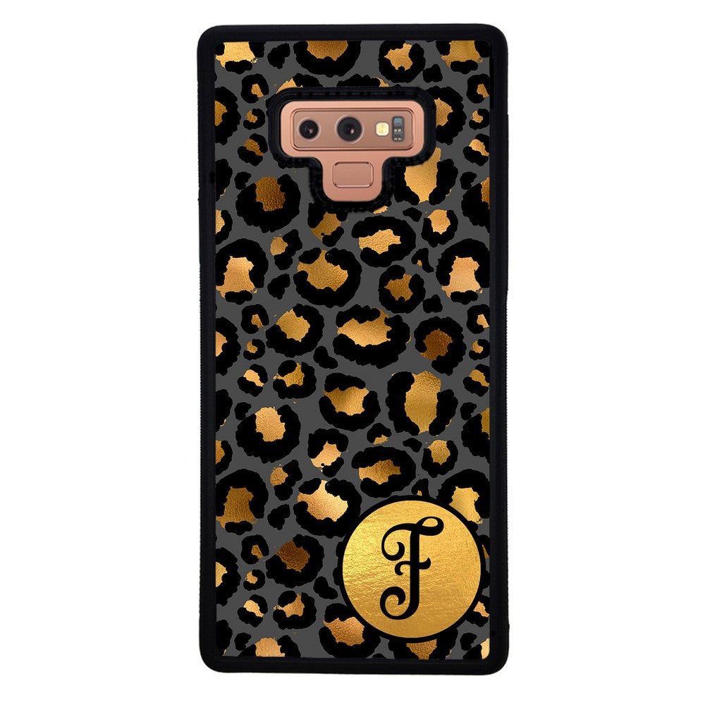 Gold Foil Leopard Skin Personalized Samsung Phone Case