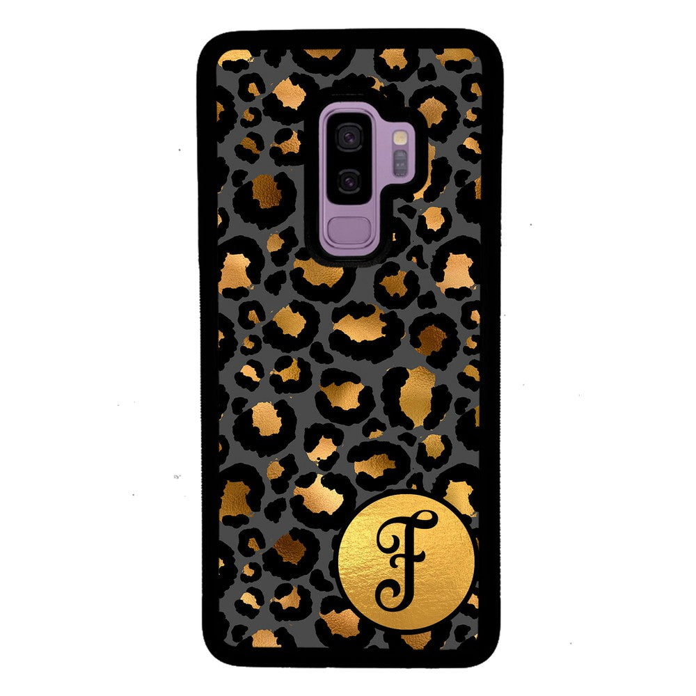 Gold Foil Leopard Skin Personalized Samsung Phone Case
