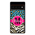 Blue Gold Foil Leopard and Zebra Skin Personalized Google Phone Case
