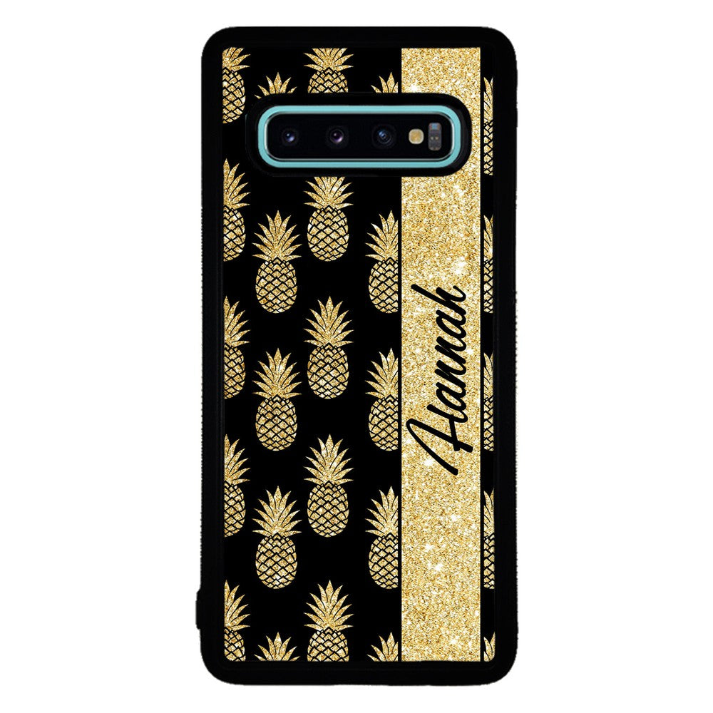 Golden Pineapples Personalized Samsung Phone Case