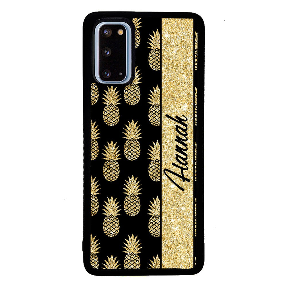 Golden Pineapples Personalized Samsung Phone Case