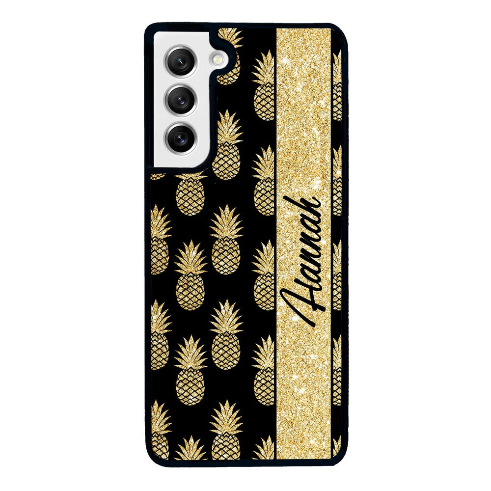 Golden Pineapples Personalized Samsung Phone Case