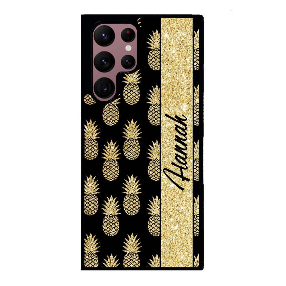 Golden Pineapples Personalized Samsung Phone Case
