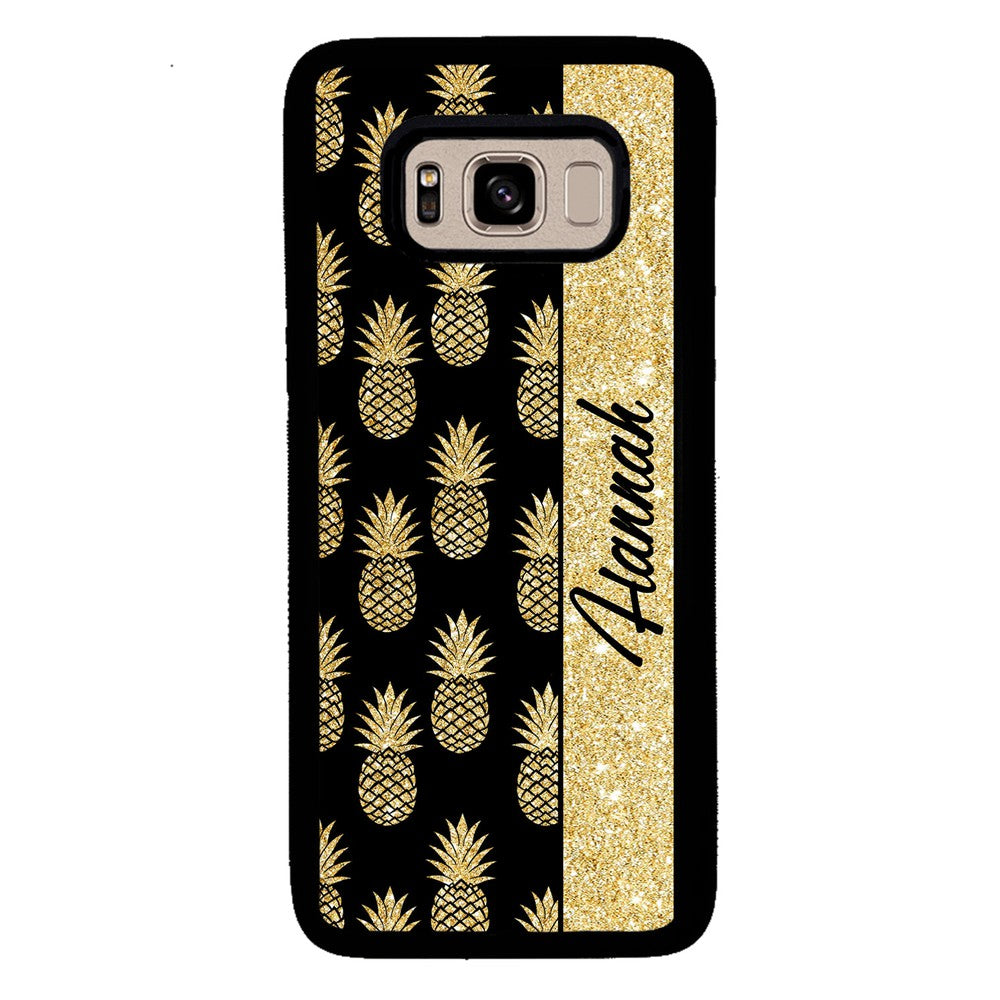 Golden Pineapples Personalized Samsung Phone Case
