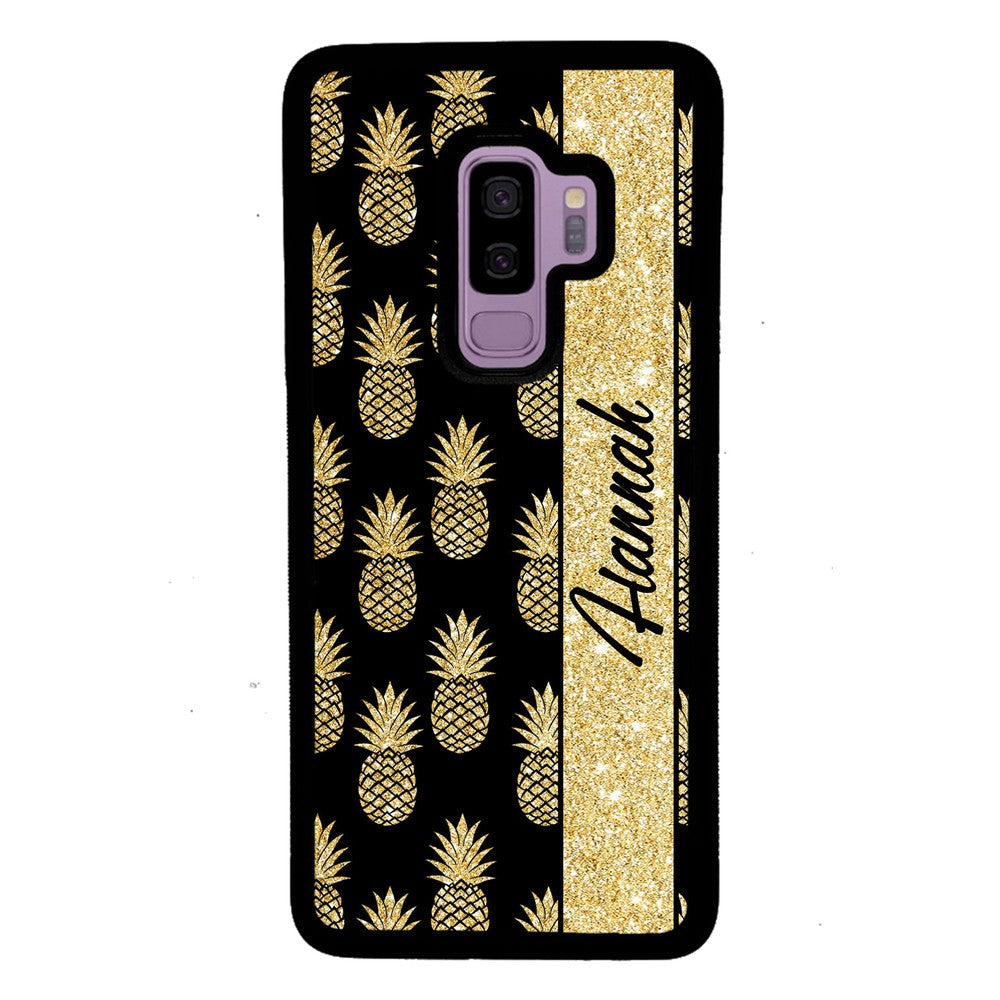 Golden Pineapples Personalized Samsung Phone Case