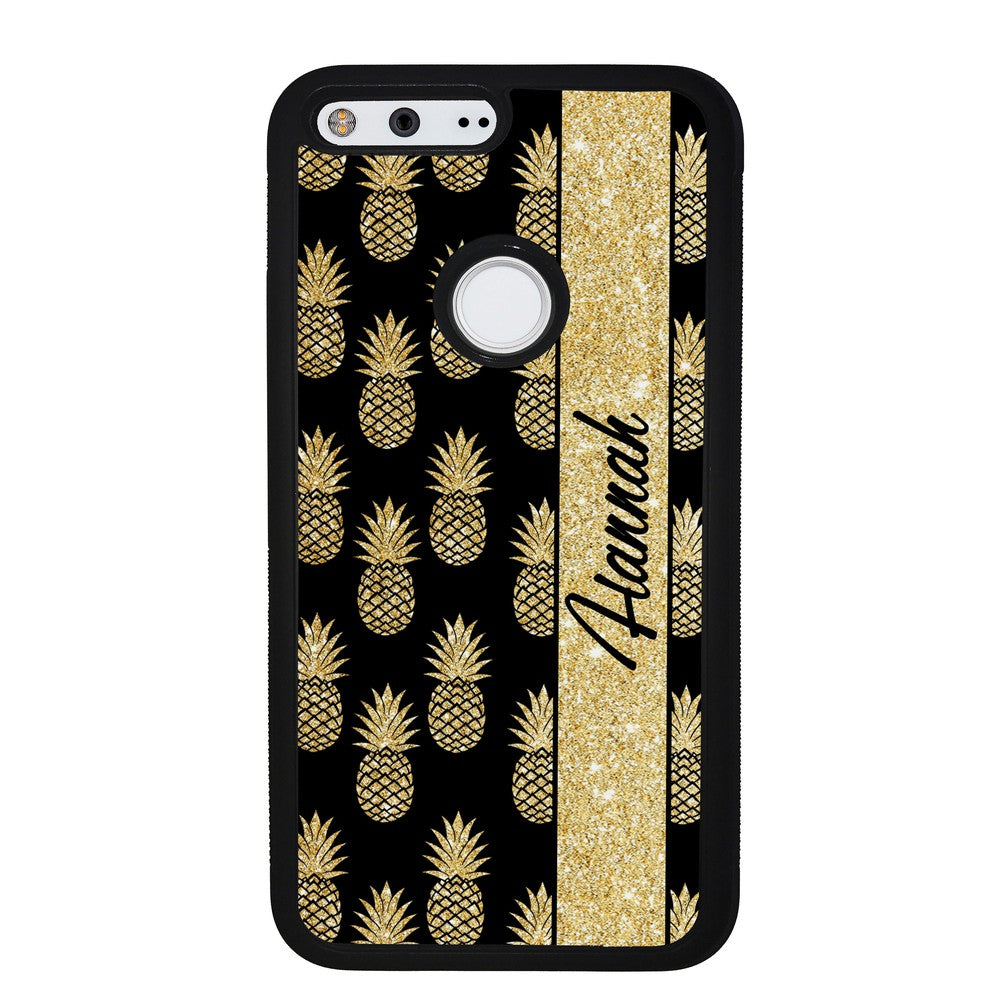 Golden Pineapples Personalized Google Phone Case
