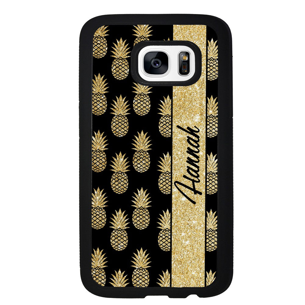 Golden Pineapples Personalized Samsung Phone Case