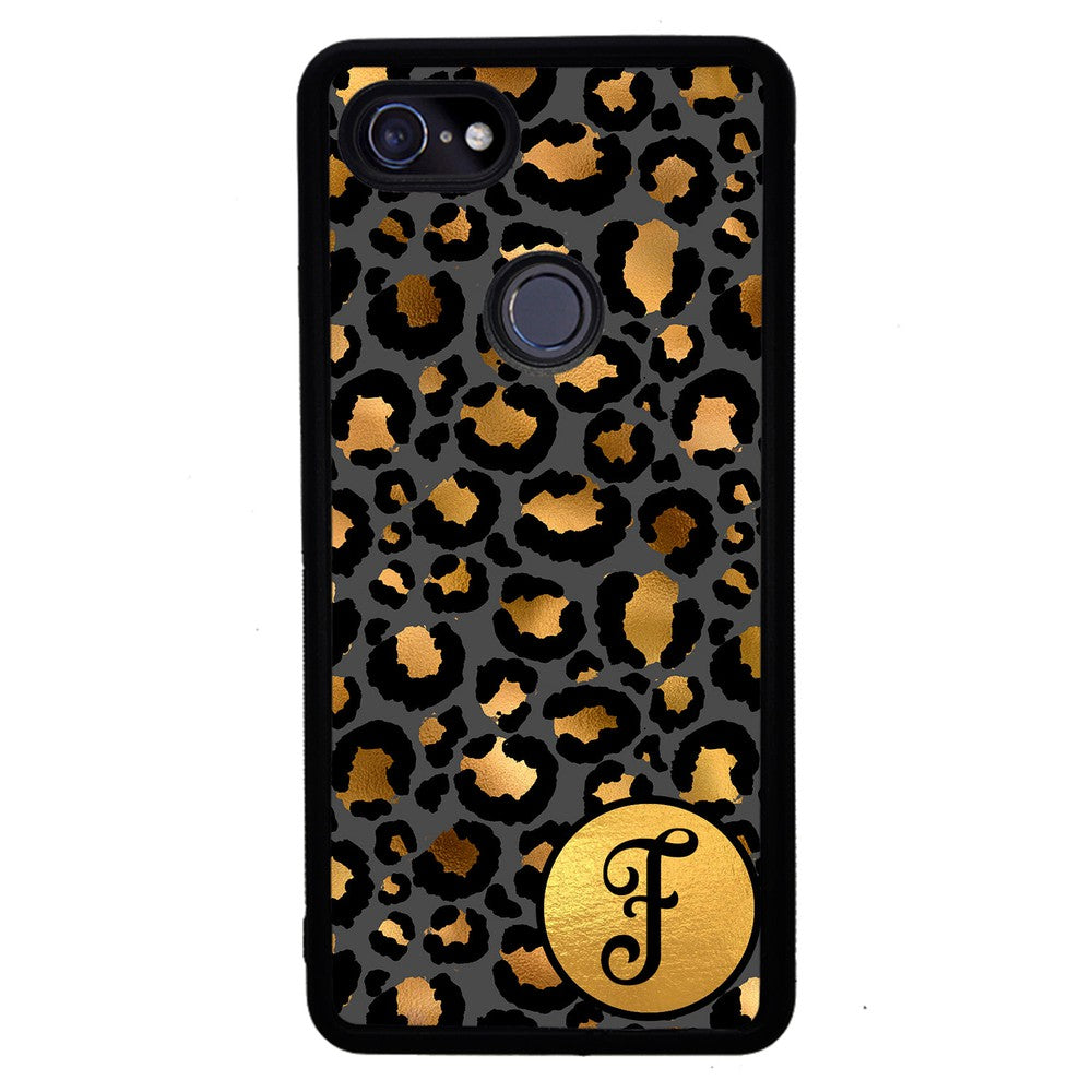 Gold Foil Leopard Skin Personalized Google Phone Case