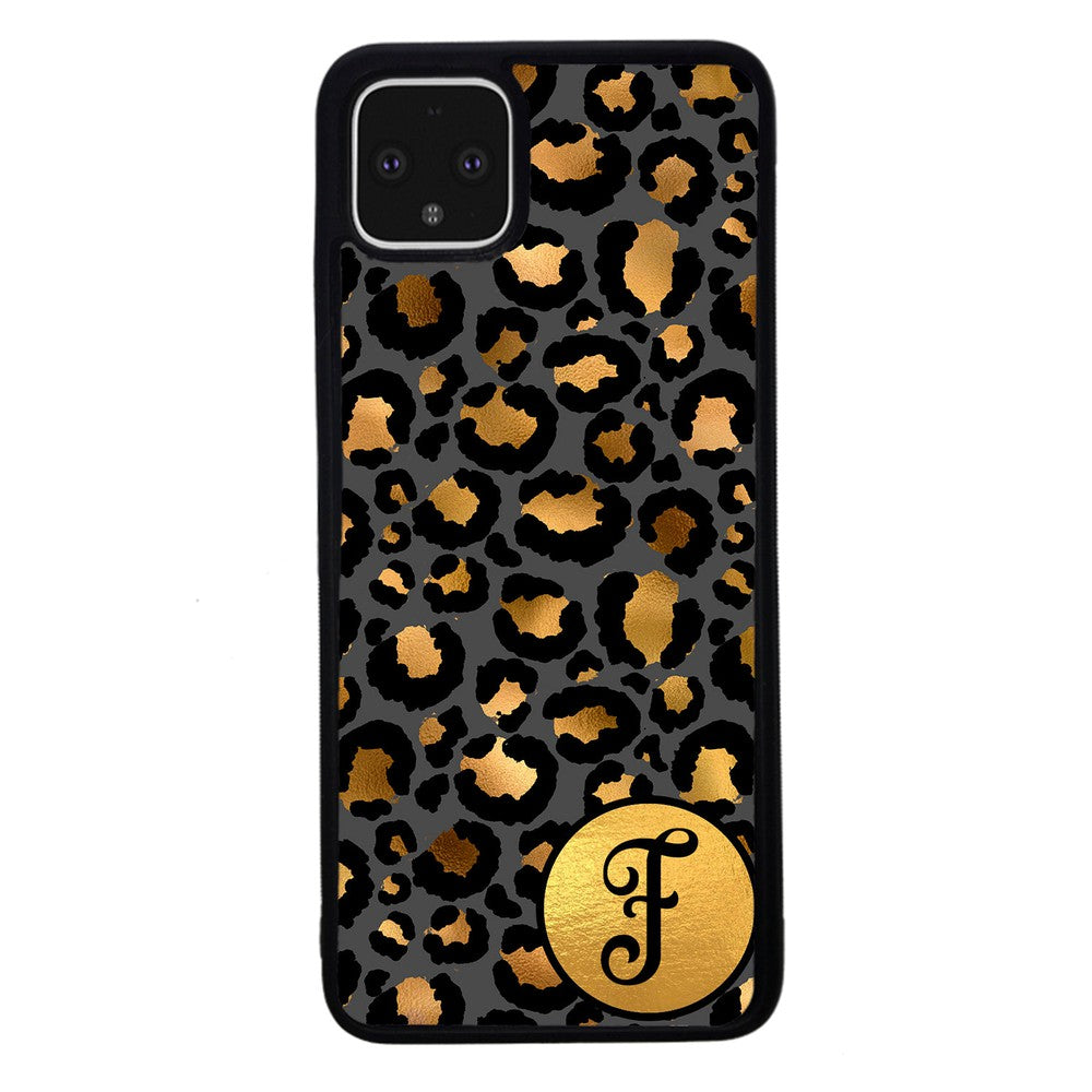Gold Foil Leopard Skin Personalized Google Phone Case