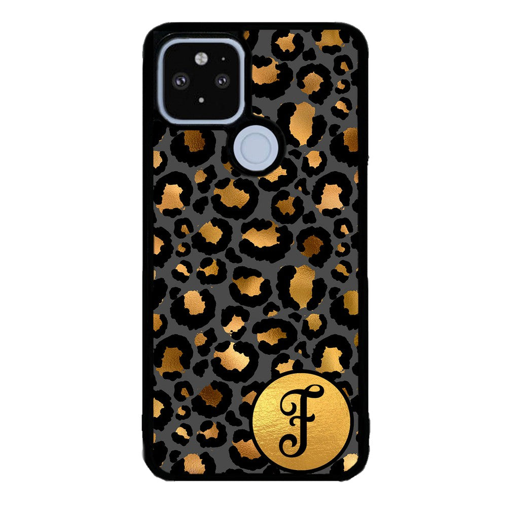 Gold Foil Leopard Skin Personalized Google Phone Case