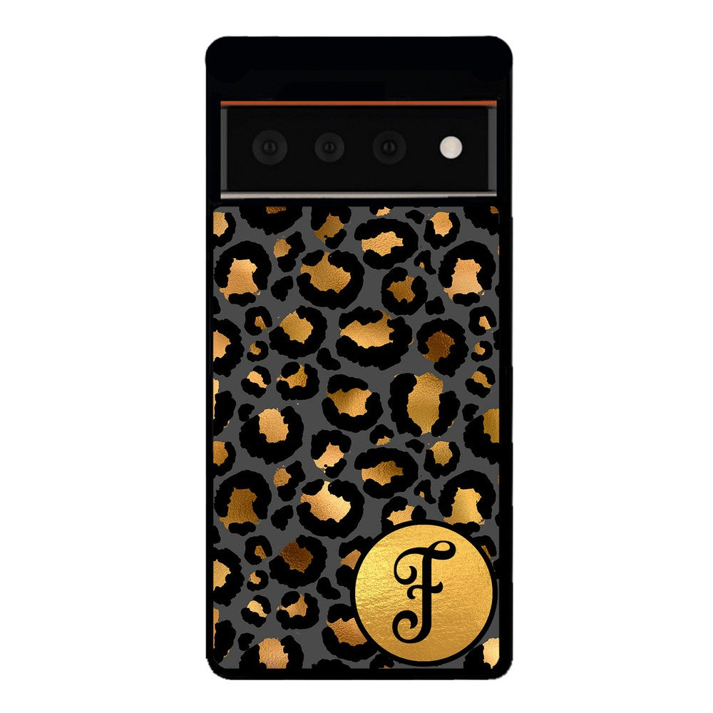Gold Foil Leopard Skin Personalized Google Phone Case