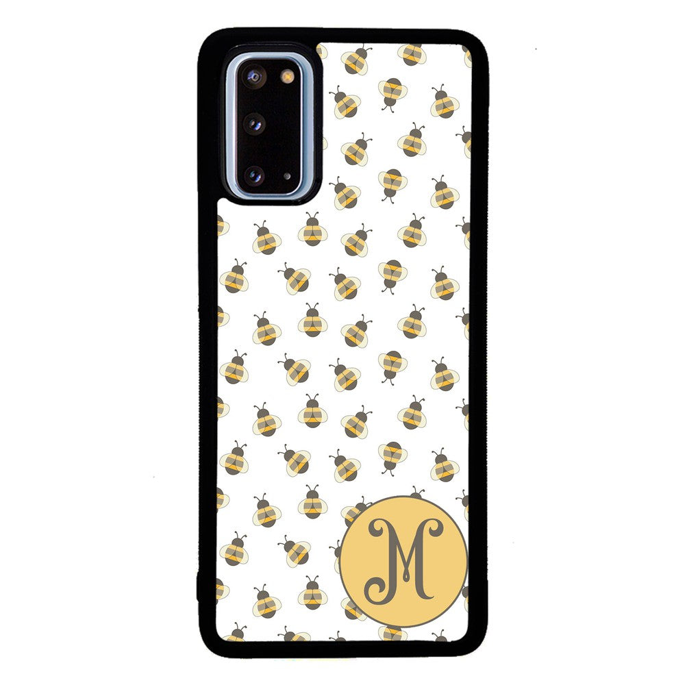 Cute Little Honey Bees Initial Samsung Phone Case