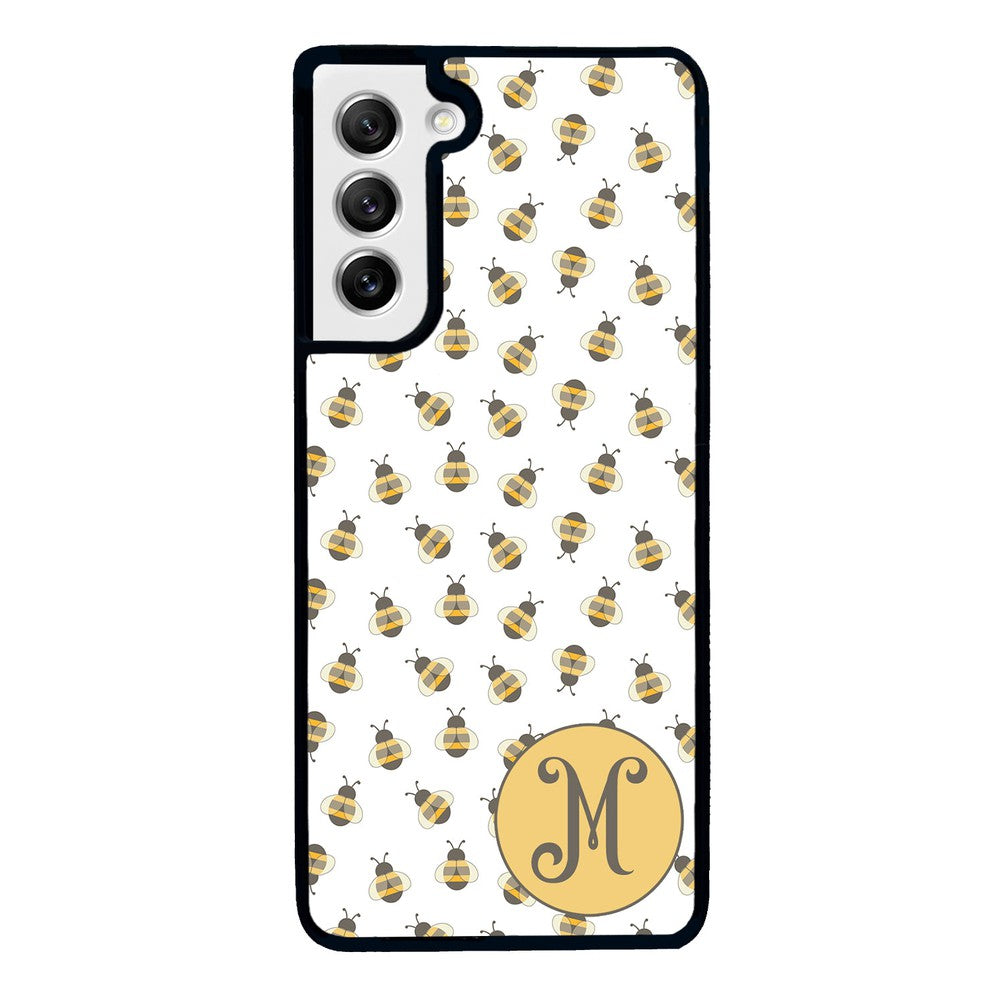 Cute Little Honey Bees Initial Samsung Phone Case