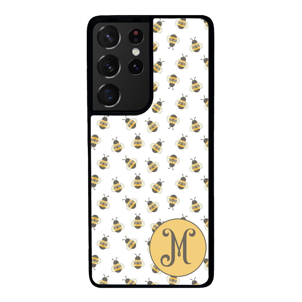 Cute Little Honey Bees Initial Samsung Phone Case