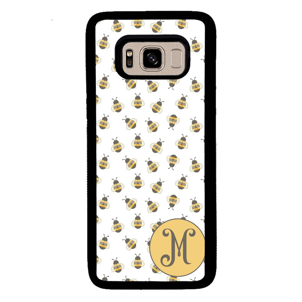 Cute Little Honey Bees Initial Samsung Phone Case