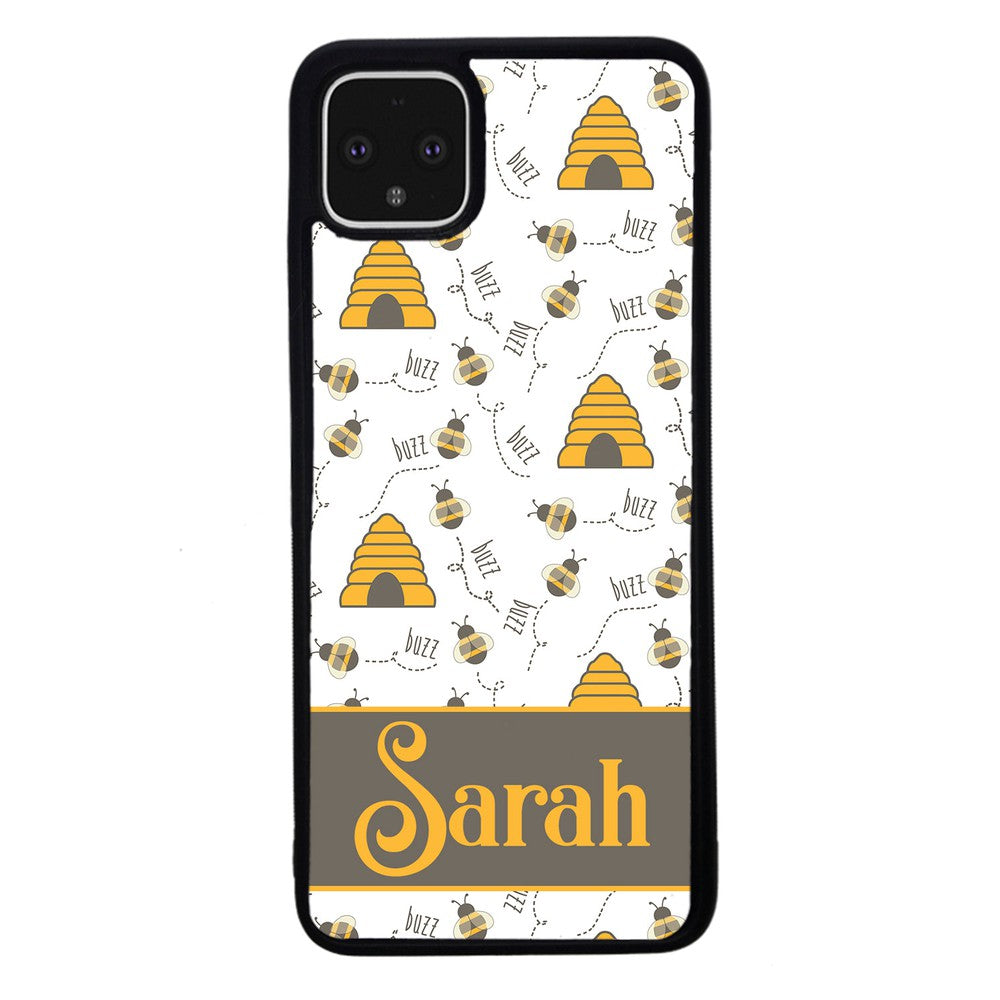 Honey Bee and Hive Personalized Google Phone Case