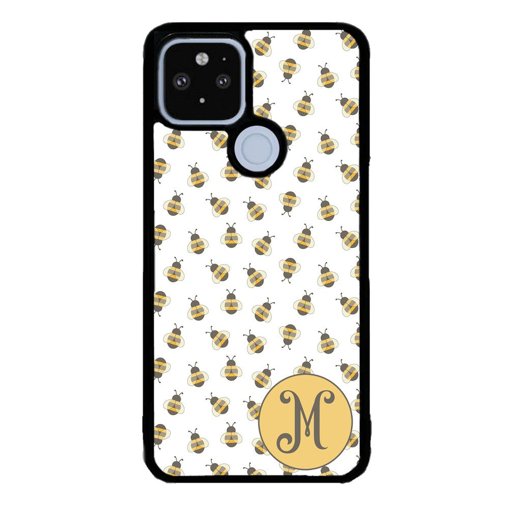 Cute Little Honey Bees Initial Google Phone Case