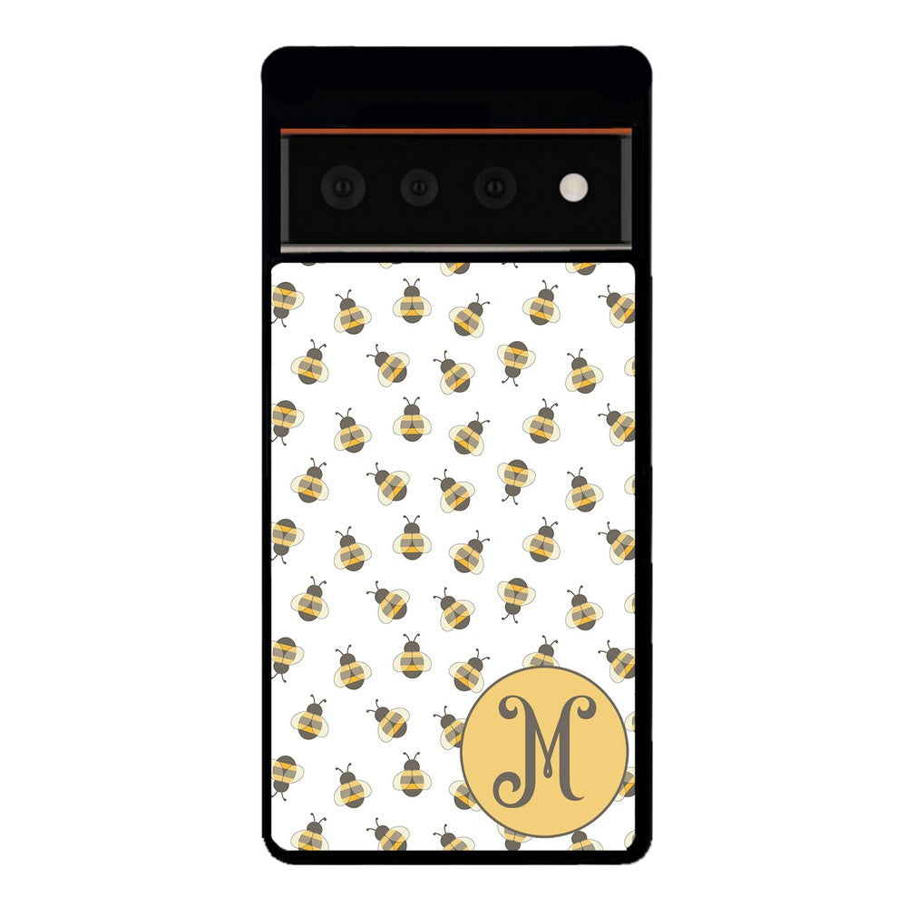 Cute Little Honey Bees Initial Google Phone Case