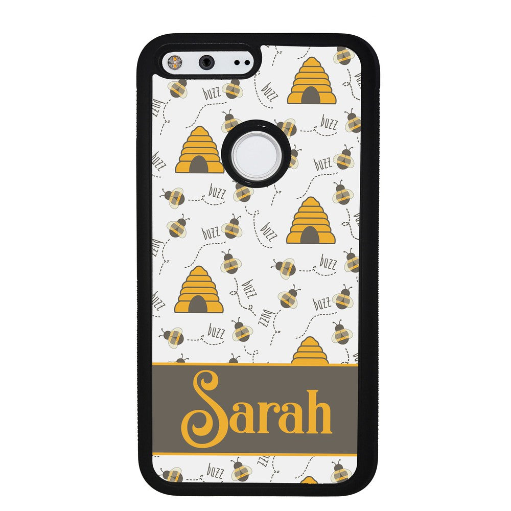 Honey Bee and Hive Personalized Google Phone Case