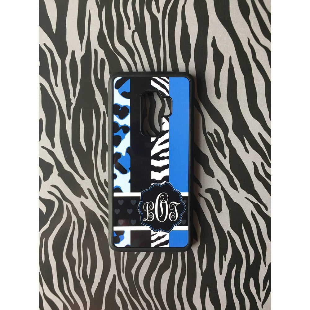 Animal Prints Blue Monogram Samsung Phone Case