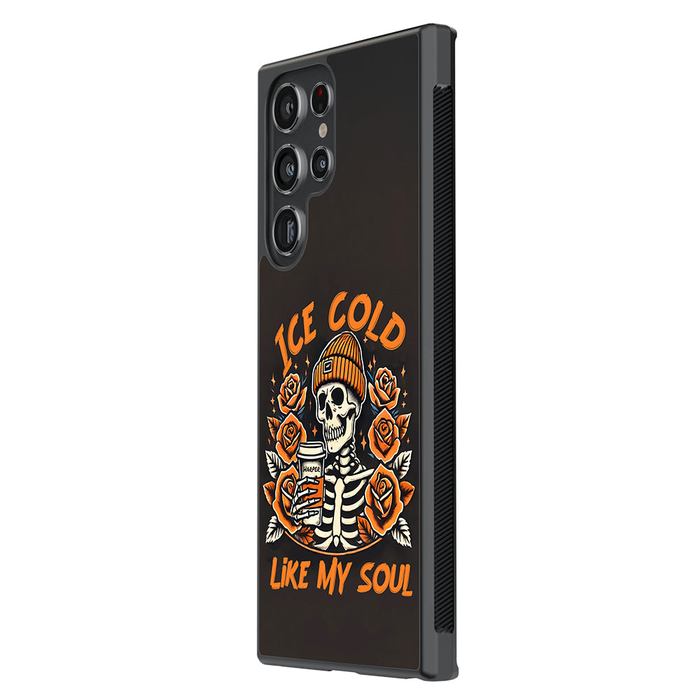 Ice Cold Like My Soul Coffee Fall Season Personalized Samsung Phone Case