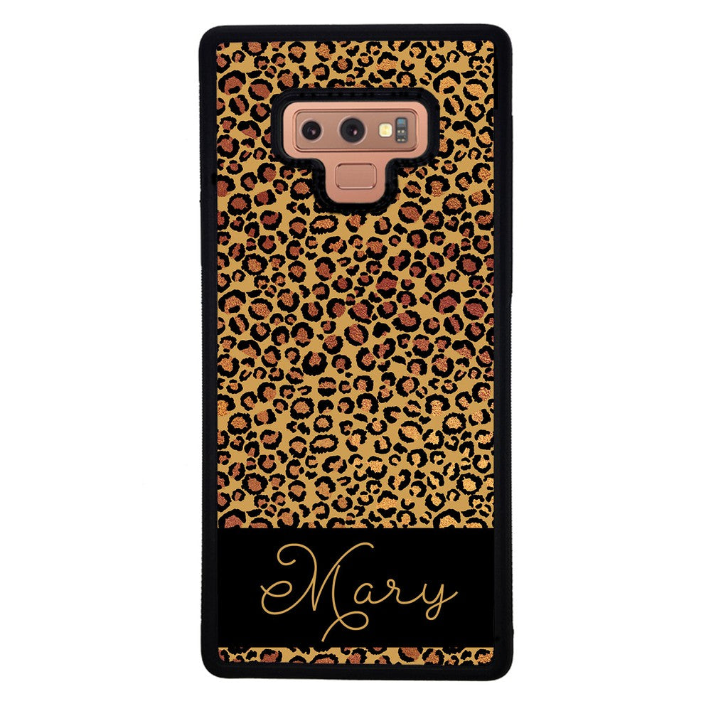 Leopard Skin Personalized Samsung Phone Case