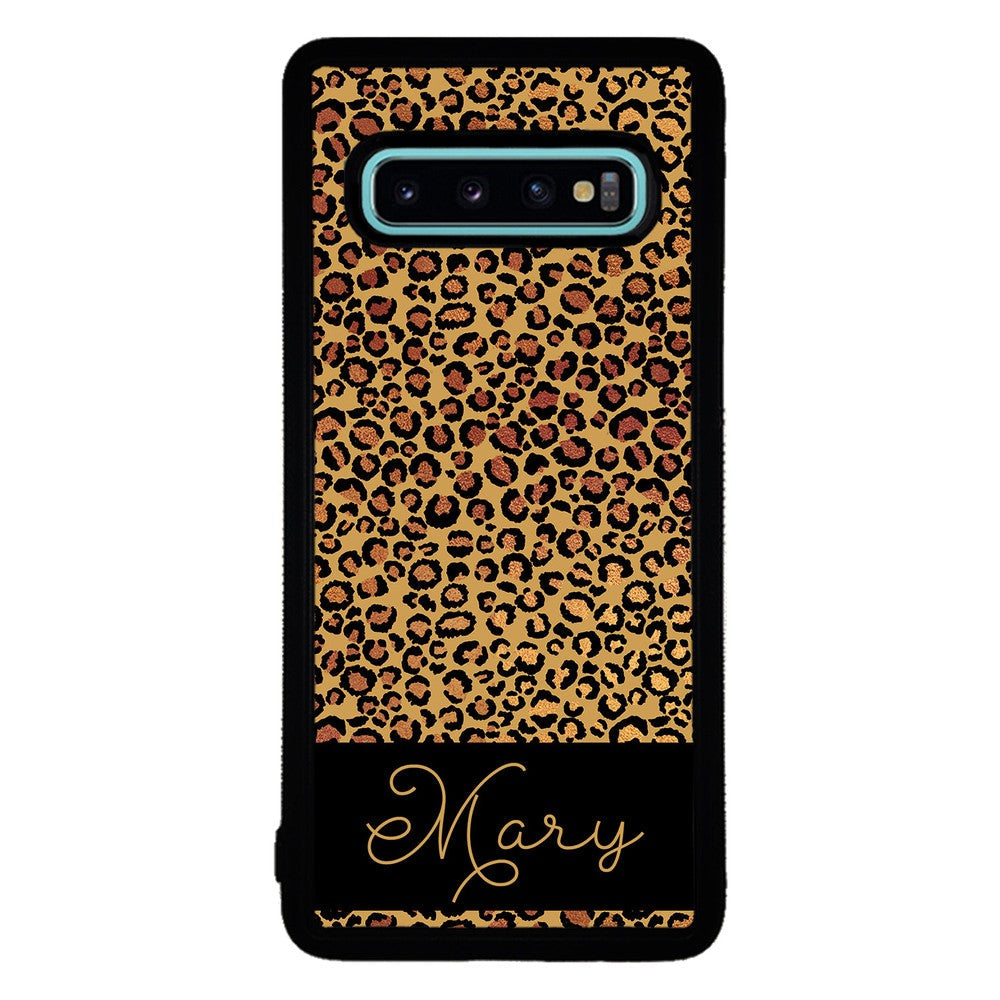 Leopard Skin Personalized Samsung Phone Case