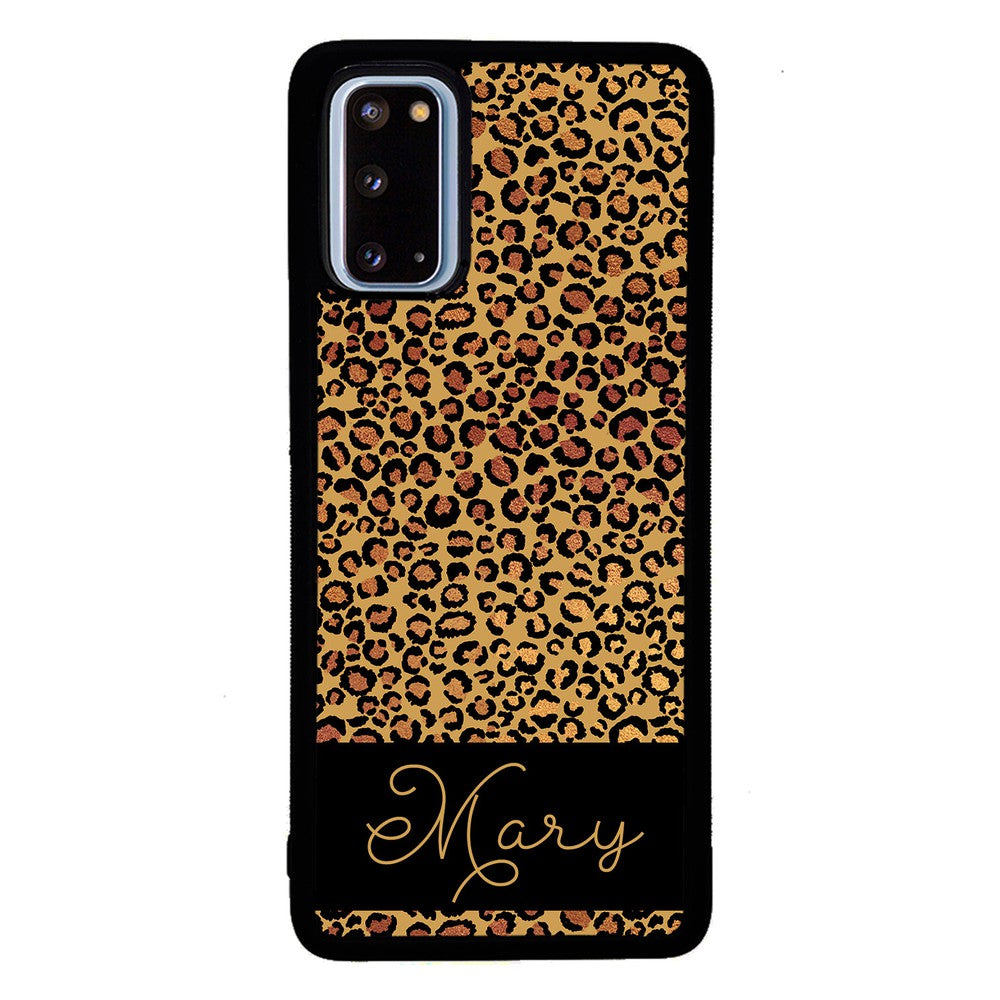 Leopard Skin Personalized Samsung Phone Case