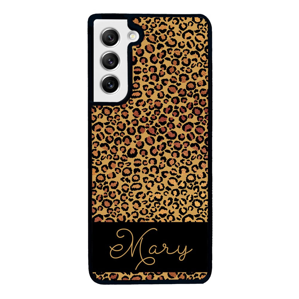 Leopard Skin Personalized Samsung Phone Case