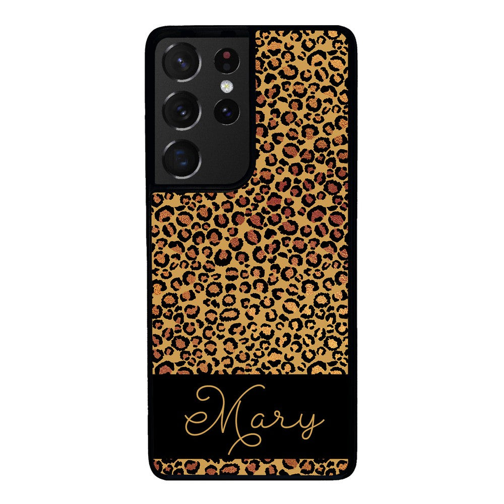 Leopard Skin Personalized Samsung Phone Case