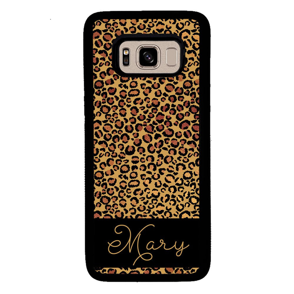Leopard Skin Personalized Samsung Phone Case