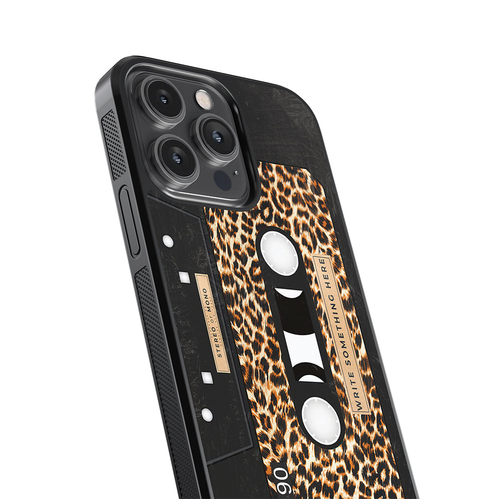 Leopard Skin Cassette Tape Personalized Apple iPhone Case